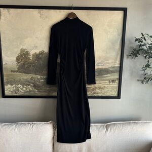 Zara Turtleneck Black Maxi Dress